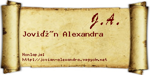 Jovián Alexandra névjegykártya