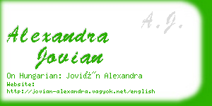 alexandra jovian business card